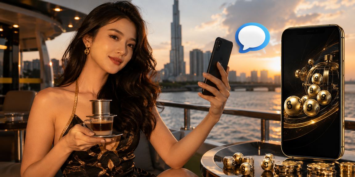 Người dùng TP.HCM xem kết quả xổ số và kiểm tra tài khoản 246 tại quán cà phê